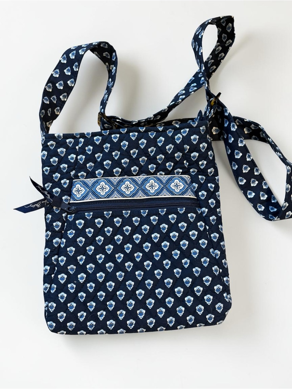 Vera Bradley Vintage Nantucket Navy Blue Hipster Crossbody Bag Retired Y2K